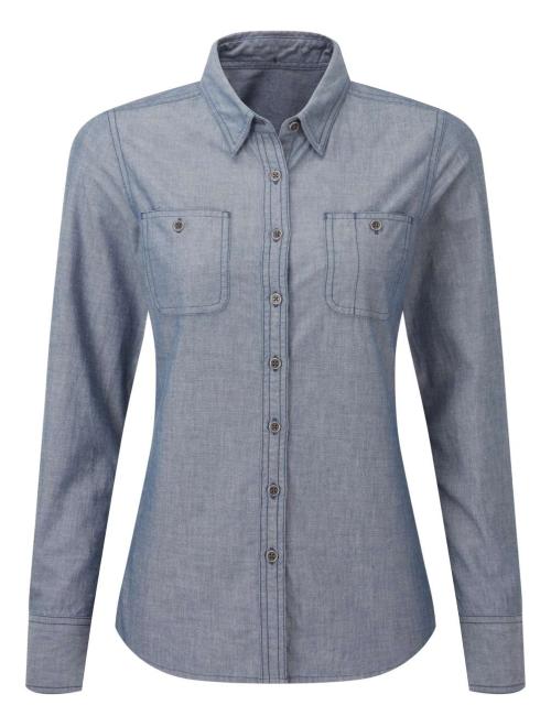 WOMEN'S ORGANIC CHAMBRAY FAIRTRADE SHIRT WOMEN'S ORGANIC CHAMBRAY FAIRTRADE SHIRT