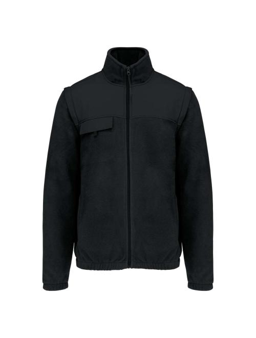 FLEECE JACKET WITH REMOVABLE SLEEVES