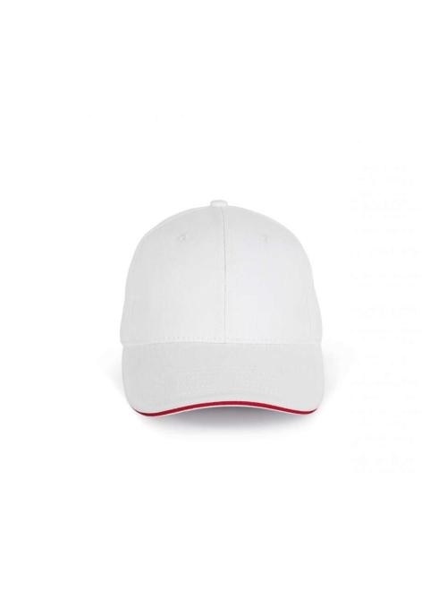 CAP IN ORGANIC COTTON WITH CONTRASTING SANDWICH PEAK - 6PANELS