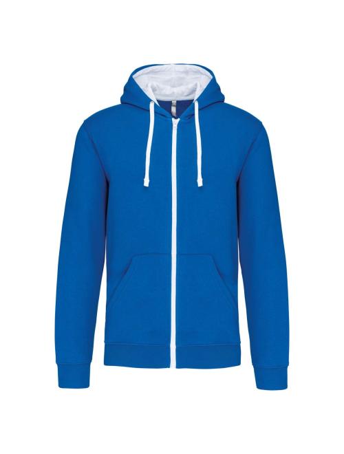 MEN'S CONTRAST HOODED FULL ZIP SWEATSHIRT MEN'S CONTRAST HOODED FULL ZIP SWEATSHIRT