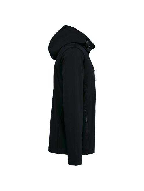 UNISEX 3-LAYER SOFTSHELL HOODED JACKET WITH REMOVABLE SLEEVES UNISEX 3-LAYER SOFTSHELL HOODED JACKET WITH REMOVABLE SLEEVES