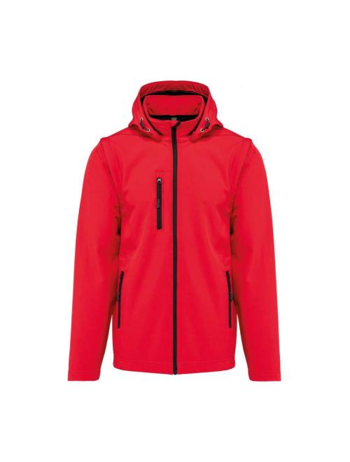 UNISEX 3-LAYER SOFTSHELL HOODED JACKET WITH REMOVABLE SLEEVES UNISEX 3-LAYER SOFTSHELL HOODED JACKET WITH REMOVABLE SLEEVES