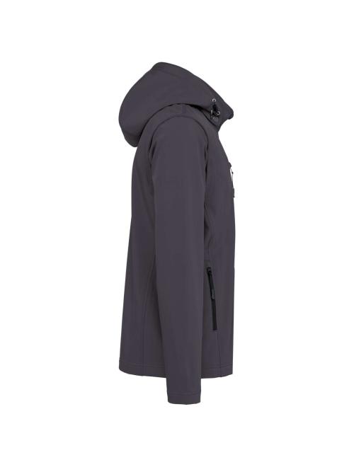 UNISEX 3-LAYER SOFTSHELL HOODED JACKET WITH REMOVABLE SLEEVES