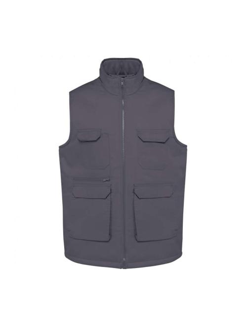 UNISEX PADDED MULTI-POCKET POLYCOTTON VEST