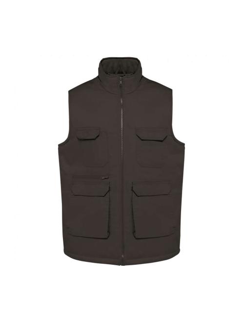 UNISEX PADDED MULTI-POCKET POLYCOTTON VEST