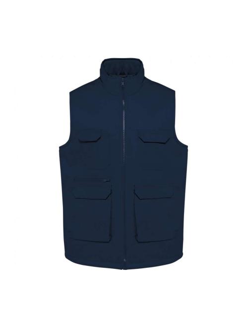 UNISEX PADDED MULTI-POCKET POLYCOTTON VEST
