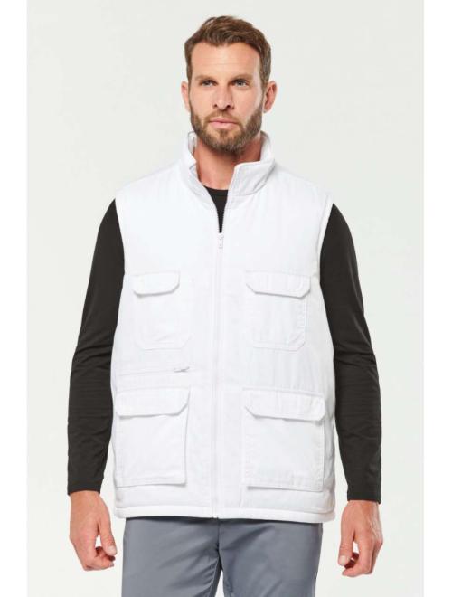 UNISEX PADDED MULTI-POCKET POLYCOTTON VEST
