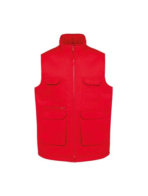 UNISEX PADDED MULTI-POCKET POLYCOTTON VEST