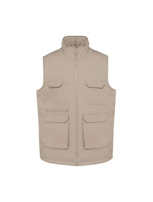 UNISEX PADDED MULTI-POCKET POLYCOTTON VEST