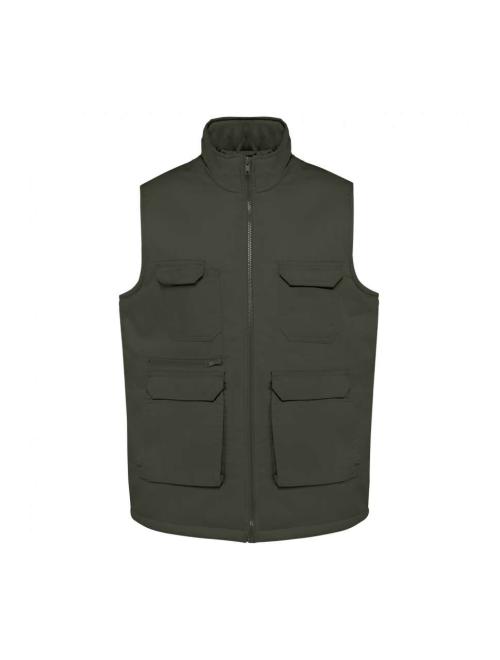 UNISEX PADDED MULTI-POCKET POLYCOTTON VEST