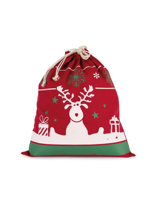 DRAWSTRING BAG WITH CHRISTMAS PATTERNS