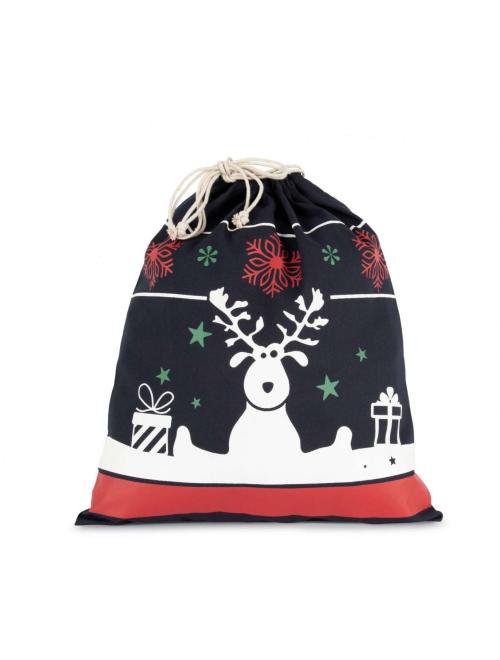 DRAWSTRING BAG WITH CHRISTMAS PATTERNS