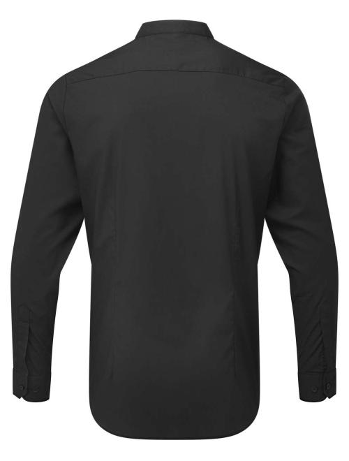 BANDED COLLAR 'GRANDAD' LONG SLEEVE SHIRT