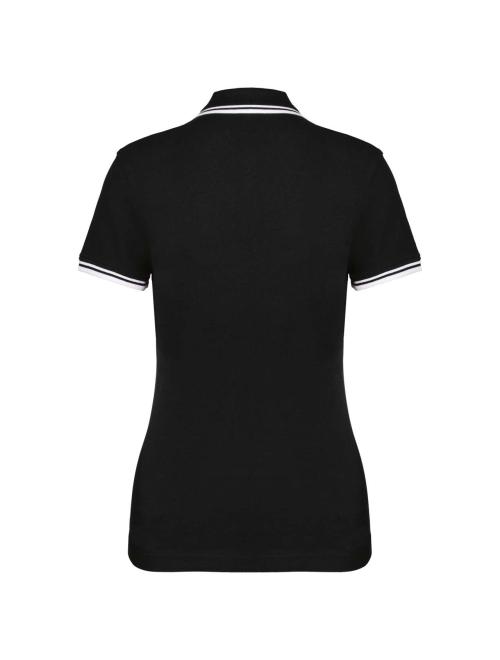 LADIE'S 2 STRIPED SHORT SLEEVED POLOSHIRT