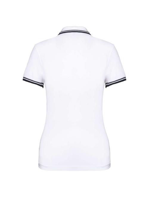 LADIE'S 2 STRIPED SHORT SLEEVED POLOSHIRT