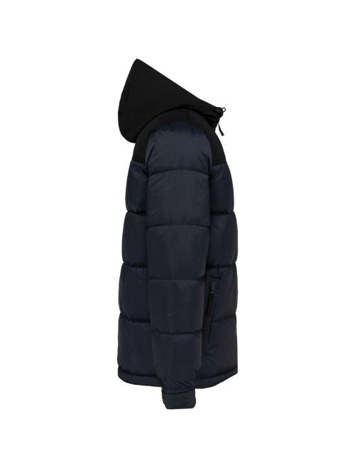 UNISEX BI-TONE PADDED JACKET WITH HOOD UNISEX BI-TONE PADDED JACKET WITH HOOD