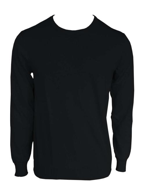 MEN’S CREW NECK FINE GAUGE COTTON PULLOVER