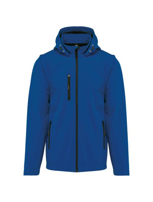 UNISEX 3-LAYER SOFTSHELL HOODED JACKET WITH REMOVABLE SLEEVES UNISEX 3-LAYER SOFTSHELL HOODED JACKET WITH REMOVABLE SLEEVES