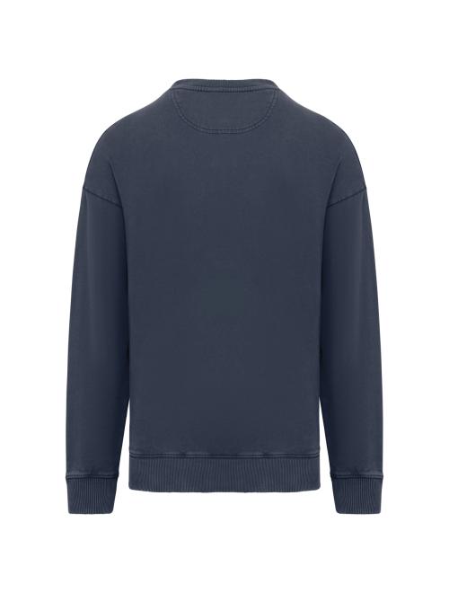 UNISEX WASHED EFFECT OVERSIZE ROUND NECK SWEATSHIRT