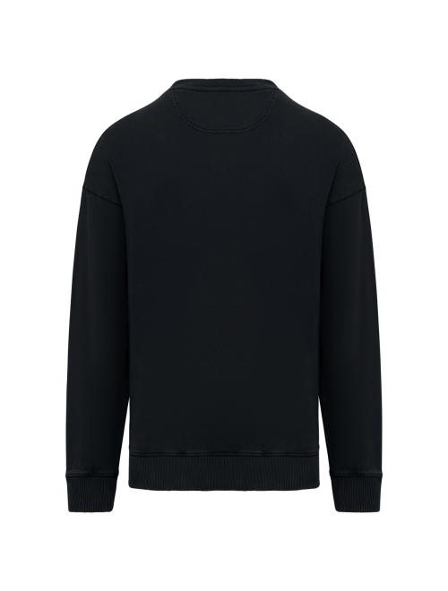 UNISEX WASHED EFFECT OVERSIZE ROUND NECK SWEATSHIRT