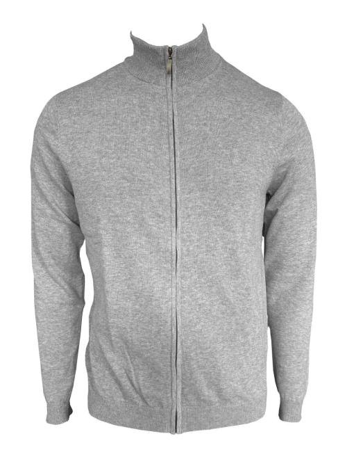MEN’S FULL ZIP CARDIGAN FINE GAUGE COTTON