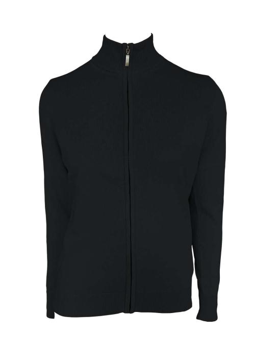 WOMEN’S FULL ZIP CARDIGAN FINE GAUGE COTTON