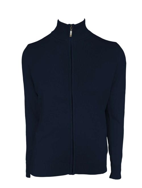 WOMEN’S FULL ZIP CARDIGAN FINE GAUGE COTTON