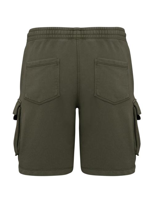 MEN’S FRENCH TERRY WASHED EFFECT CARGO SHORTS