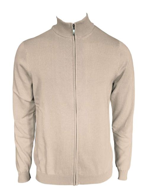 MEN’S FULL ZIP CARDIGAN FINE GAUGE COTTON