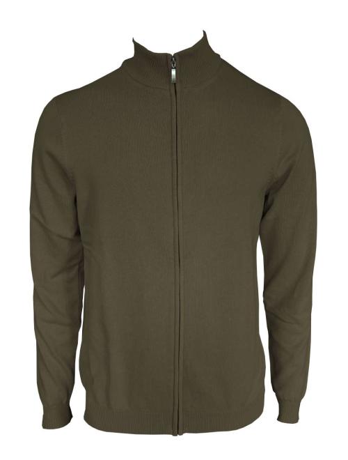 MEN’S FULL ZIP CARDIGAN FINE GAUGE COTTON