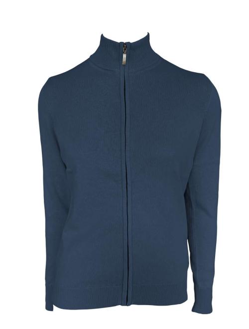 WOMEN’S FULL ZIP CARDIGAN FINE GAUGE COTTON