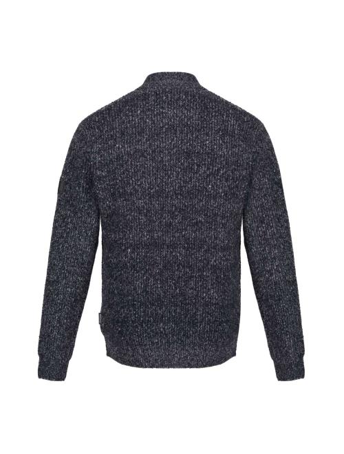 SOLOMON ZIP-NECK KNITTED PULLOVER