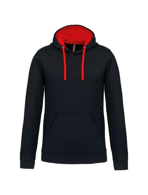 MEN'S CONTRAST HOODED SWEATSHIRT