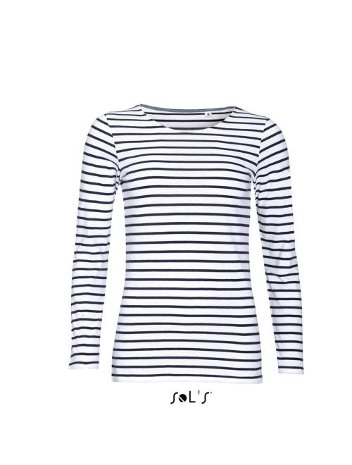 MARINE WOMEN LONG SLEEVE STRIPED T-SHIRT