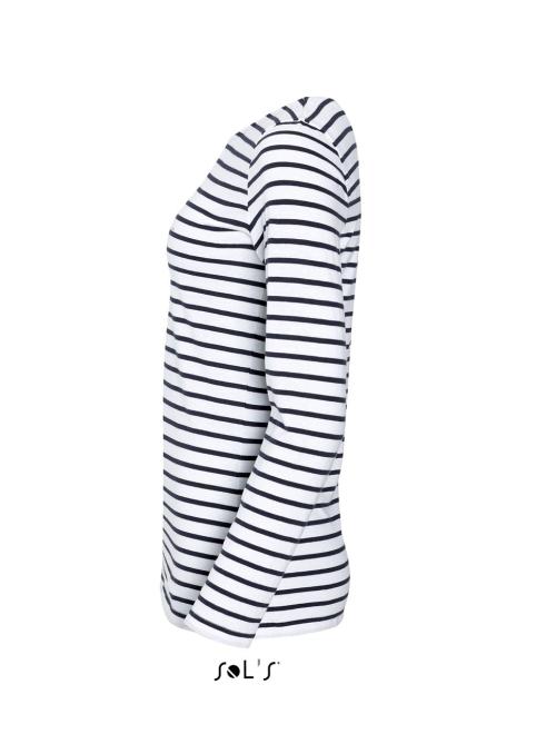 MARINE WOMEN LONG SLEEVE STRIPED T-SHIRT