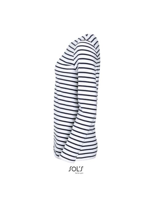 MARINE WOMEN LONG SLEEVE STRIPED T-SHIRT