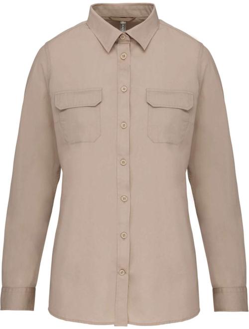LADIES' LONG-SLEEVED SAFARI SHIRT LADIES' LONG-SLEEVED SAFARI SHIRT
