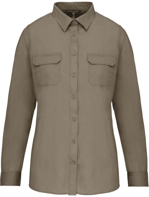 LADIES' LONG-SLEEVED SAFARI SHIRT LADIES' LONG-SLEEVED SAFARI SHIRT