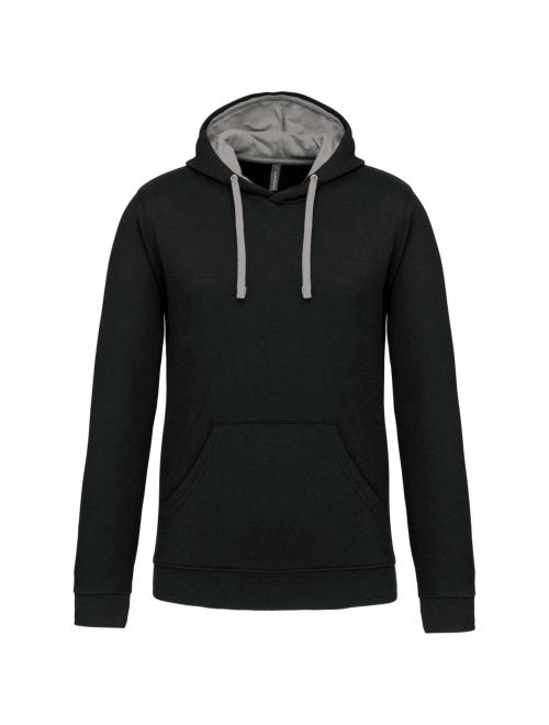 MEN'S CONTRAST HOODED SWEATSHIRT
