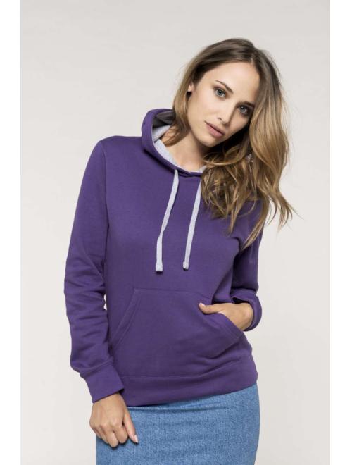 LADIES’ CONTRAST HOODED SWEATSHIRT LADIES’ CONTRAST HOODED SWEATSHIRT