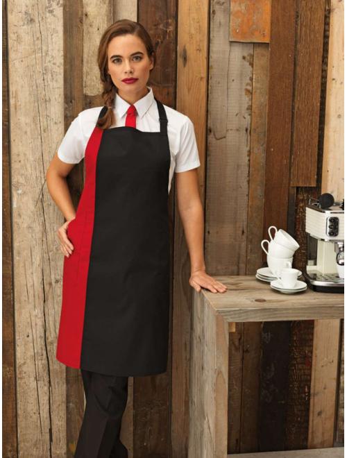 'COLOURS COLLECTION’ CONTRAST BIB APRON
