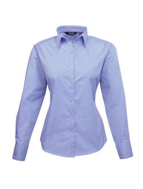WOMEN'S LONG SLEEVE POPLIN BLOUSE
