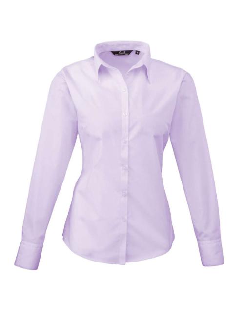 WOMEN'S LONG SLEEVE POPLIN BLOUSE