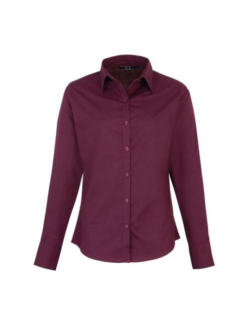 WOMEN'S LONG SLEEVE POPLIN BLOUSE