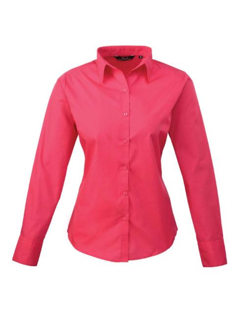 WOMEN'S LONG SLEEVE POPLIN BLOUSE