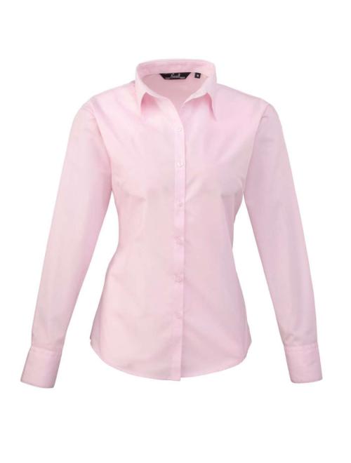 WOMEN'S LONG SLEEVE POPLIN BLOUSE