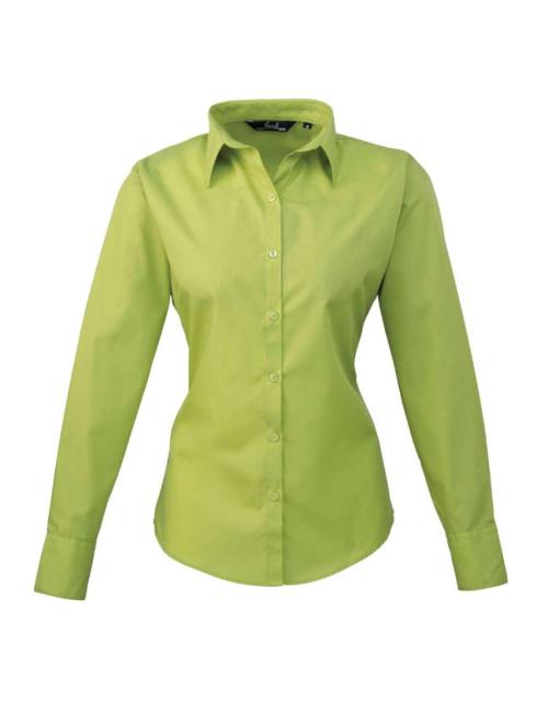 WOMEN'S LONG SLEEVE POPLIN BLOUSE