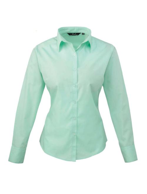 WOMEN'S LONG SLEEVE POPLIN BLOUSE