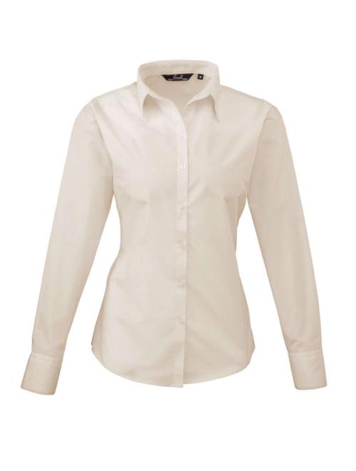 WOMEN'S LONG SLEEVE POPLIN BLOUSE