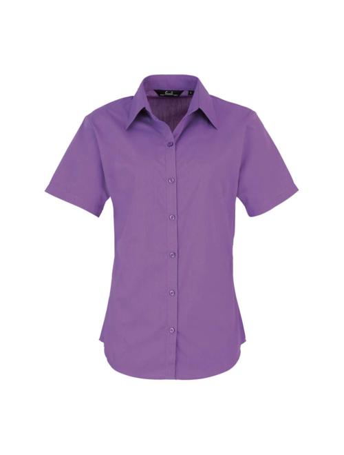 WOMEN'S SHORT SLEEVE POPLIN BLOUSE WOMEN'S SHORT SLEEVE POPLIN BLOUSE